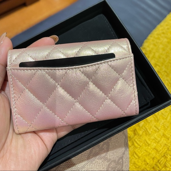 Chanel classic flap Card case Iridescent Pink calfskin - Picture 2 of 5